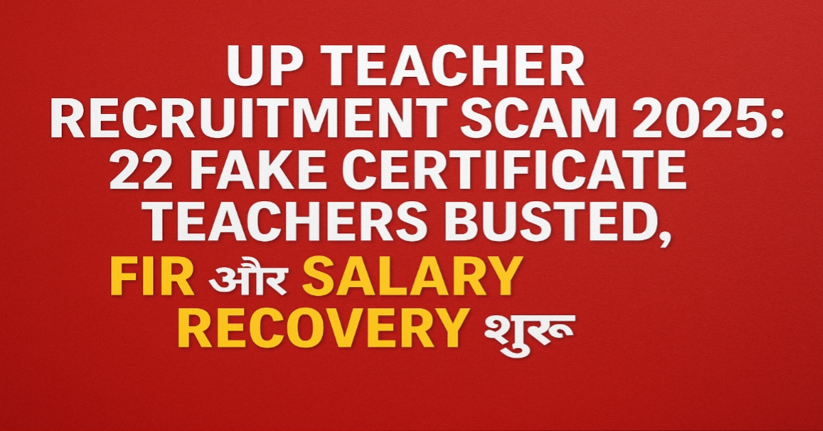 UP Teacher Recruitment Scam