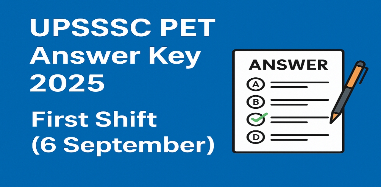 UPSSSC PET Answer Key 2025