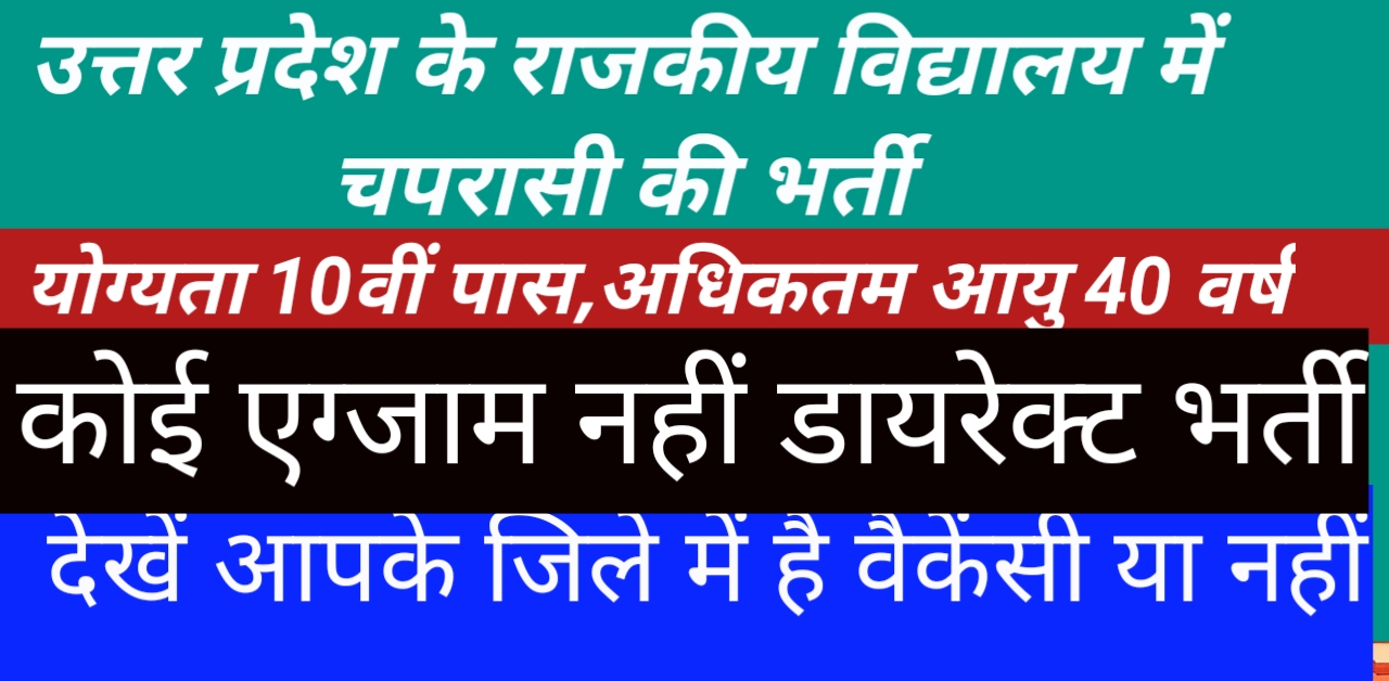 Uttar Pradesh GIC chaprasi Bharti