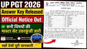 UP PGT 2026 Answer Key